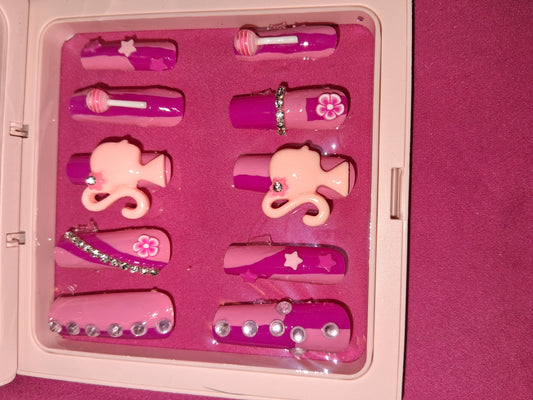COCOMONEY NAILS CUSTOM 1 OF 1 GLUE ON PRESS ON COMES WITH FREE GIFTS #p31