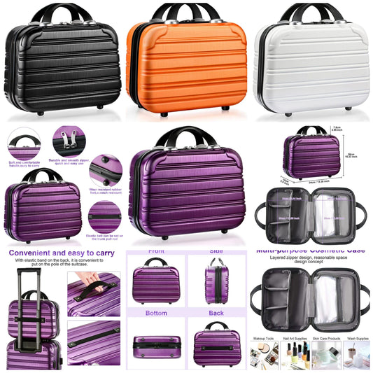 13inch Makeup Case PC ABS Cosmetic Case Hardshell Makeup Bag Organizer for Girls Travel Outside Activity COCOMONEY