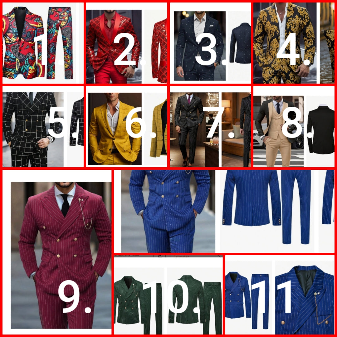 Gorgeous Mens 2 & 3 piece Suits choose number by the set you want