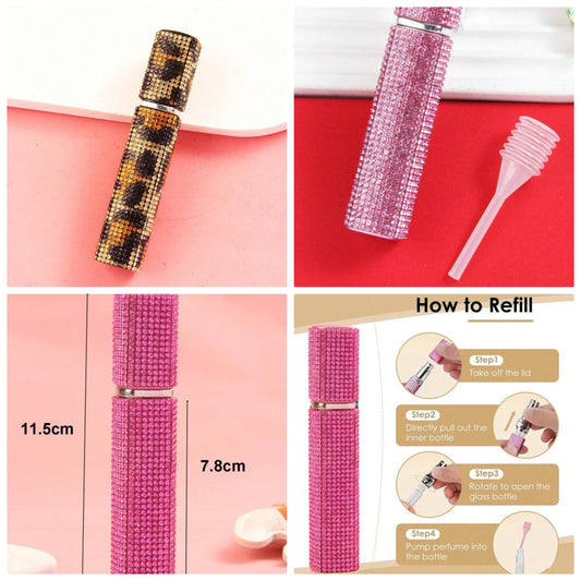 1Pc Travel Perfume Refillable Atomizer Container, Pocket Travel Size Cologne Sprayer, Perfume Scent Pump Case, Fragrance Empty Spray Bottle For Traveling And Outgoing 12ml Travel Essentials ,Travel Organizer For Beach ,Summer Vacation Aluminum spray bottl