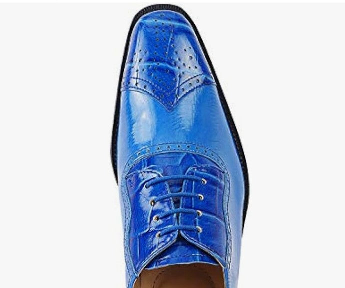 SEXY Blue Men's Oxford Dress Shoes, Shoes for Men