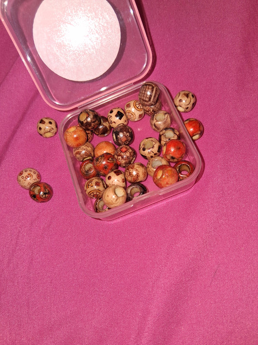 COCOMONEY HAIR BEADS WOOD random color mix