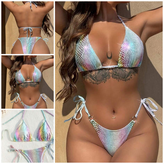 2pc Colorful Print Swimwear Set Summer COCOMONEY