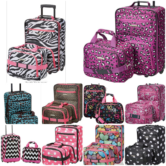2pc Fashion Softside Upright Luggage Set,Expandable, Telescopic Handle, Whee, 2-Piece (14/19)