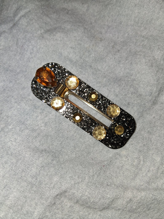 COCOMONEY HAIR CLIP 3INCH CUSTOM 1 OF A KIND PIECE with gemstones