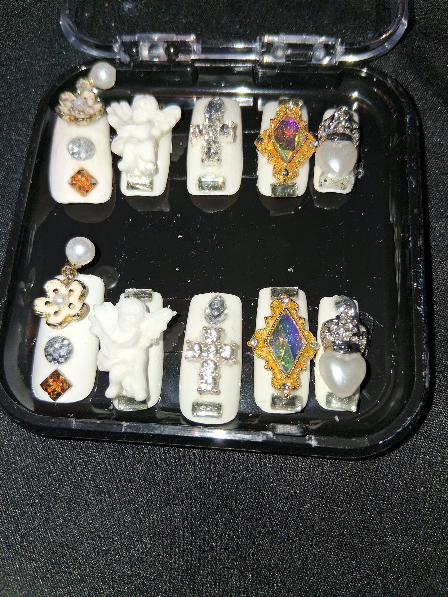 COCOMONEY NAILS CUSTOM ONE OF A KIND PIECES WITH NAIL BAG AND FREE GIFTS ACRYLIC