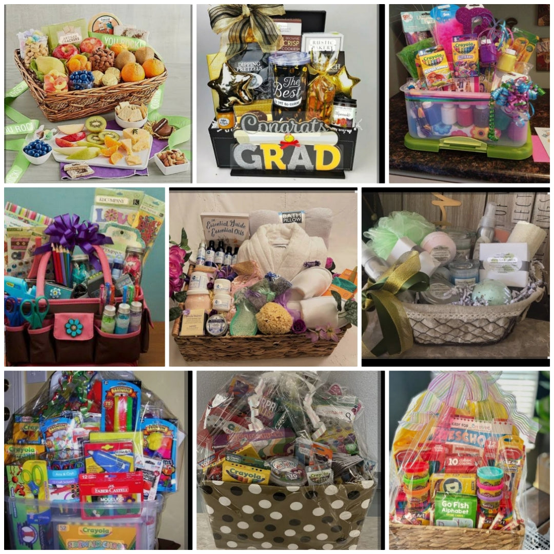 CUSTOM Makeup Gift baskets, Gift bags, Gift boxes, Gift buckets, Gift vases, and more
