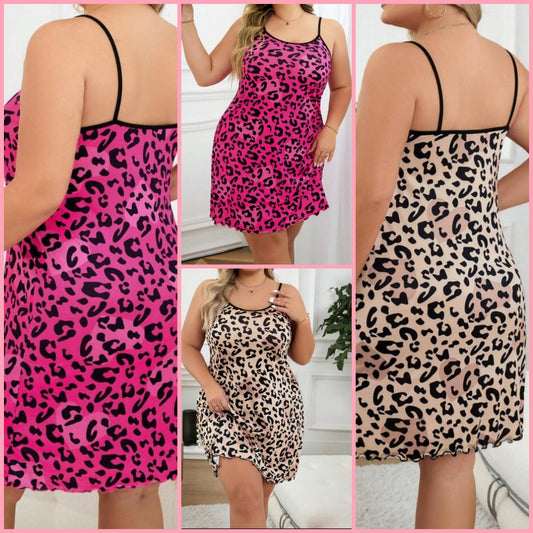Comfortable Leopard Nightgown in 3 colors