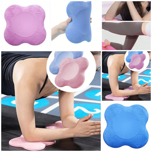 2PC Yoga Knee Pad For Floor Extra Thick Foam Elbow Cushion Blue Pink