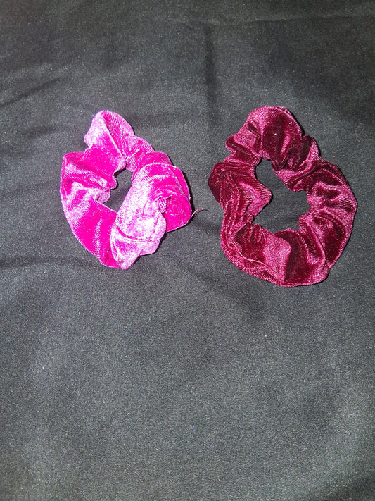 COCOMONEY HAIR SCRUNCHIES 2 PIECES SATIN OR VELVET