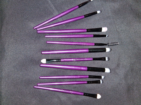 COCOMONEY MAKEUP BRUSH SET 11PC purple with free gift 🎁