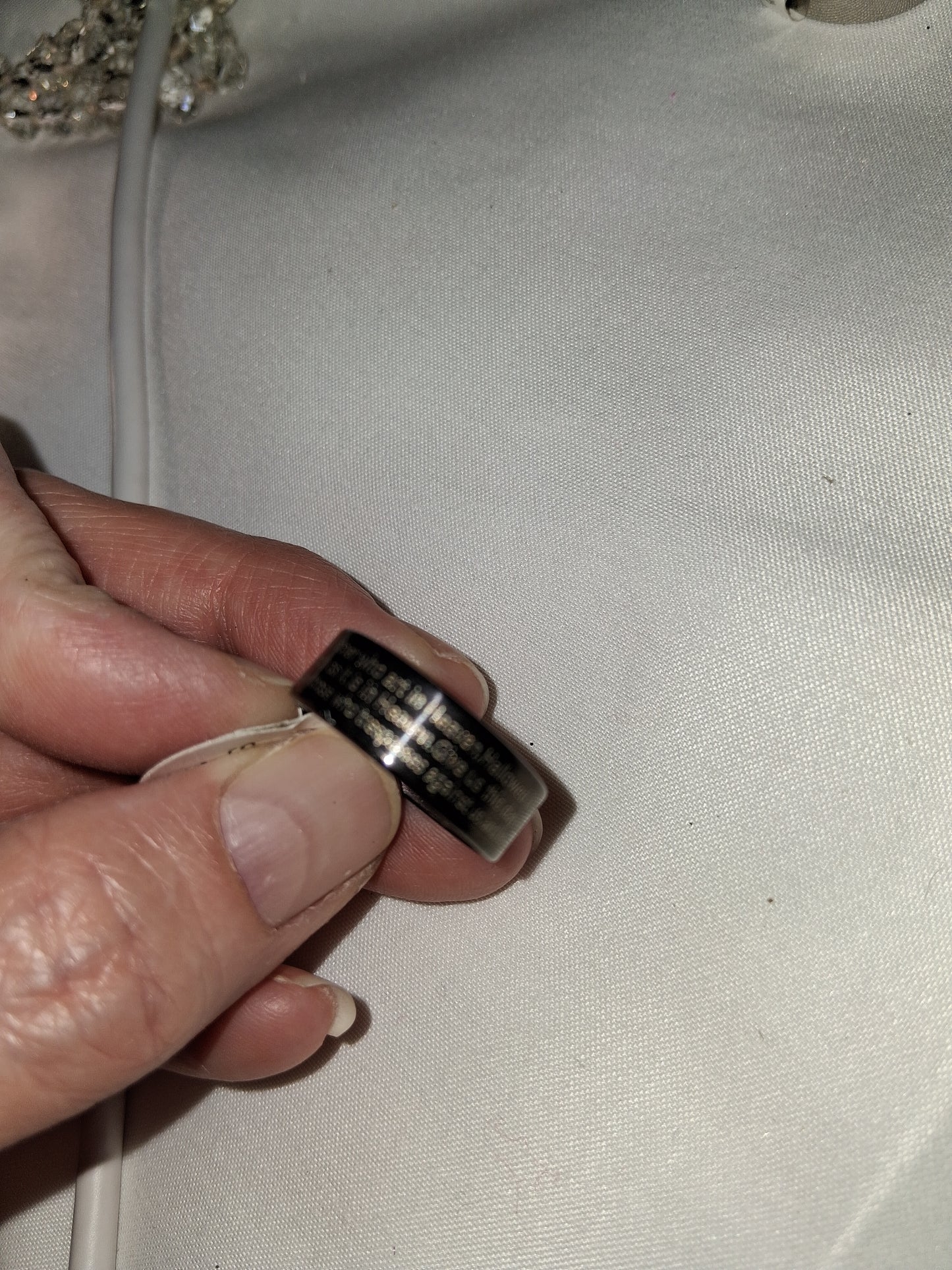 Mens stainless steel ring size Lords prayer