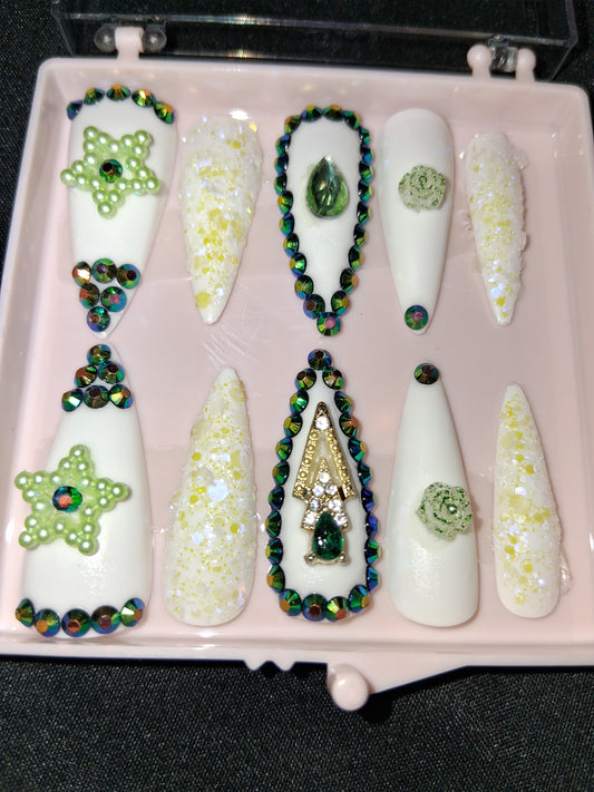 COCOMONEY NAILS CUSTOM ONE OF A KIND PIECES WITH NAIL BAG AND FREE GIFTS