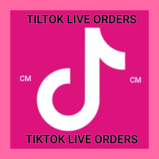 TIKTOK LIVE ORDERS LIVESTREAM ORDERS ONLY ORDERS MADE DURING THE STREAM