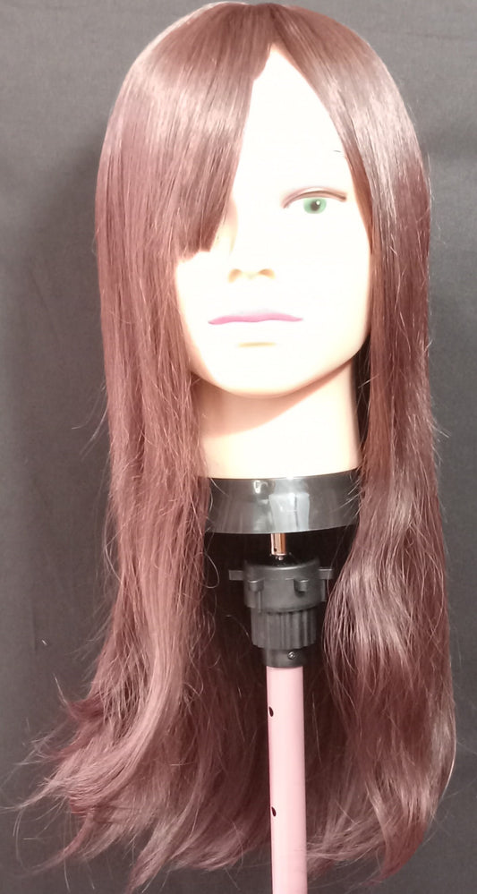 COCOMONEY WIG BROWN LONG STRAIGHT SYNTHETIC