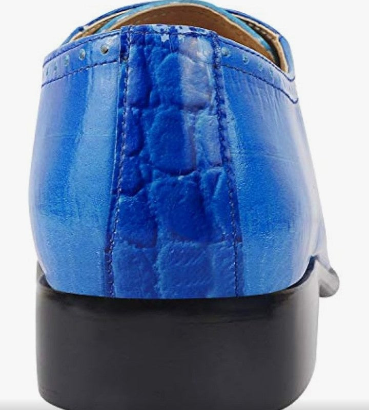 SEXY Blue Men's Oxford Dress Shoes, Shoes for Men