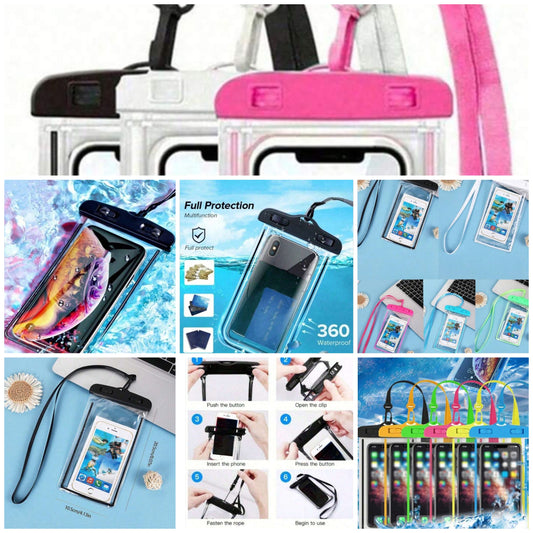1/pcs Waterproof Bag Universal Waterproof Phone Pouch Airbag Waterproof Cell Phone Bag Swimming Underwater Waterproof Phone Case Beach Cellphone Dry Bag For Smartphone Swimming Underwater Waterproof Phone Case Beach Cellphone Dry Bag For Smartphone