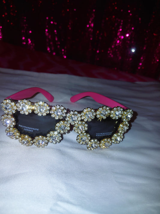 Cocomoney Glasses custom 1 of 1 pair sunglasses gemstones plastic materials uv COCOMONEY.STORE