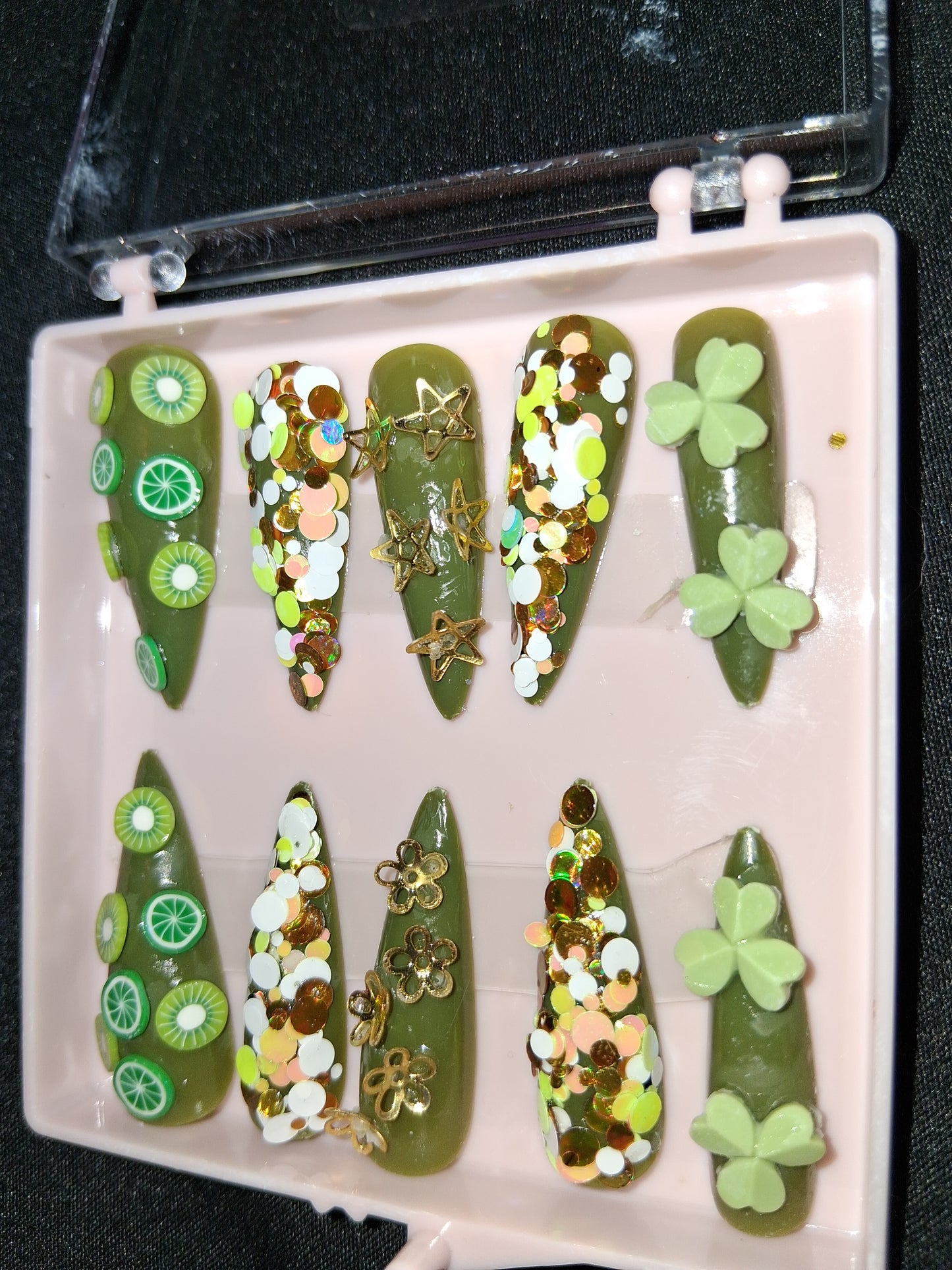 COCOMONEY NAILS CUSTOM ONE OF A KIND PIECES WITH NAIL BAG AND FREE GIFTS ACRYLIC