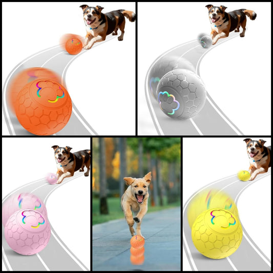 Smart Interactive Pet Toys Ball, Auto Bouncing Rotating Ball, Moving Pet Toys for Dogs Cats 20 lbs (Size Small - 2.2-inch Diameter), USB Rechargeable, Fun Gift for Boredom,