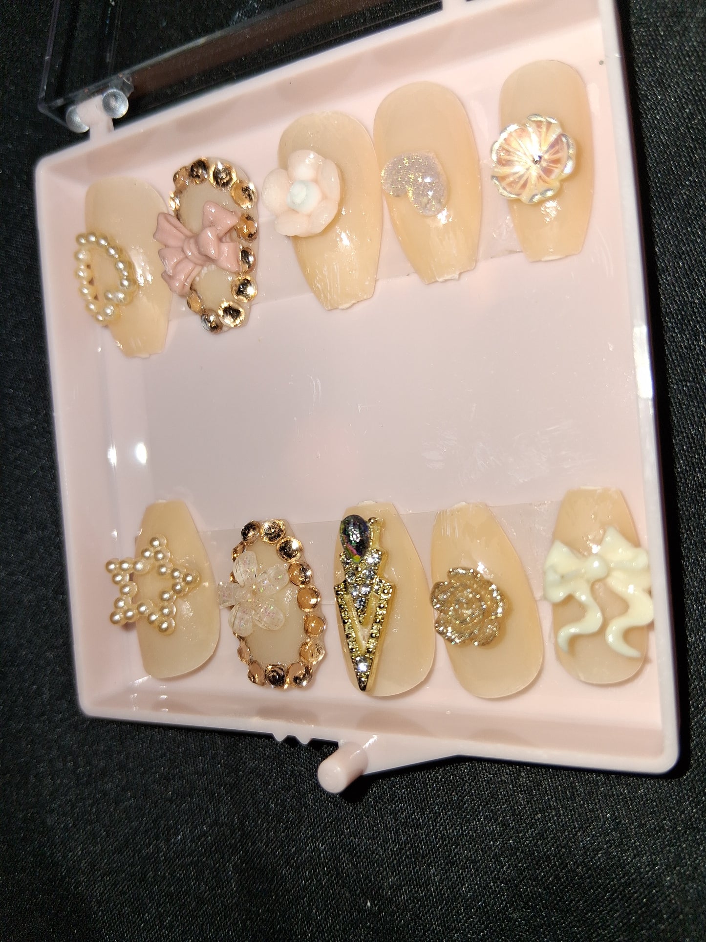 COCOMONEY NAILS CUSTOM ONE OF A KIND PIECES WITH NAIL BAG AND FREE GIFTS ACRYLIC