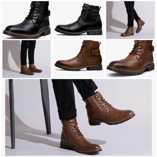 Men's Boots Boots for Men Casual Boots Motorcycle Combat Ankle Dress Boots Mens oh my cutie