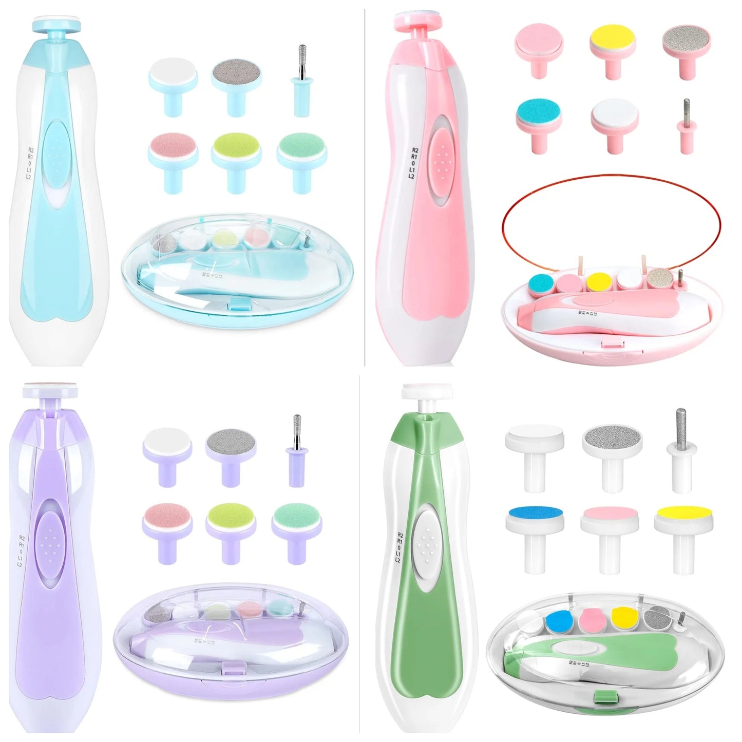 Baby Nail Trimmer Electric,Baby Nail Clippers, 6 in 1 Baby Nail File,Nail File Baby Grooming Kit Manicure Set for Toddler or Adults