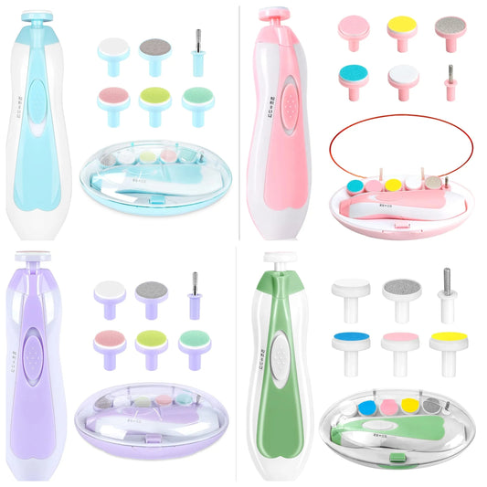 Baby Nail Trimmer Electric,Baby Nail Clippers, 6 in 1 Baby Nail File,Nail File Baby Grooming Kit Manicure Set for Toddler or Adults