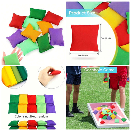 10pcs Mini Colorful Bean Bags, For Throwing Games, Family Games, Outdoor Lawn Activities And Party Activities Supplies (Random Color), holiday polyester