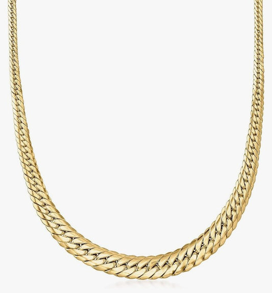 Italian 18kt Yellow Gold Graduated Cuban-Link Necklace