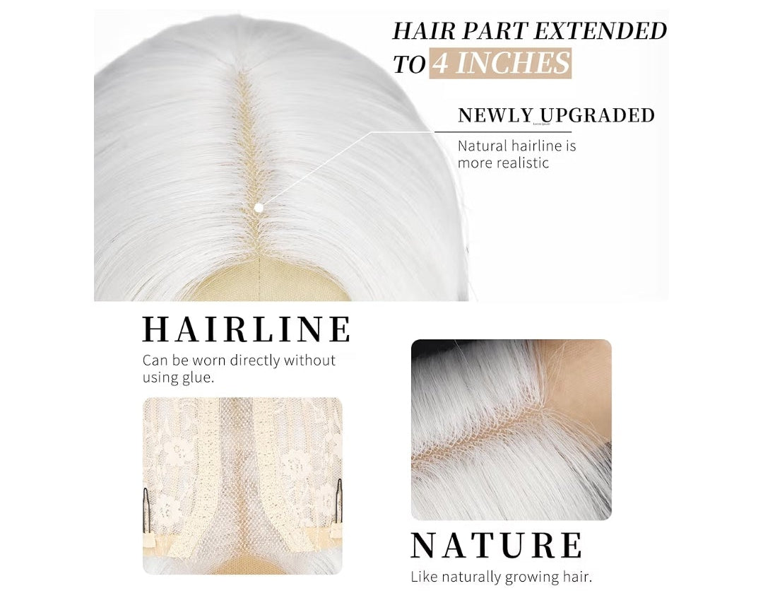 Wig for Women, Long Wavy Synthetic Wig, 26 Inch
Lace Hairline Middle Part for Daily Party