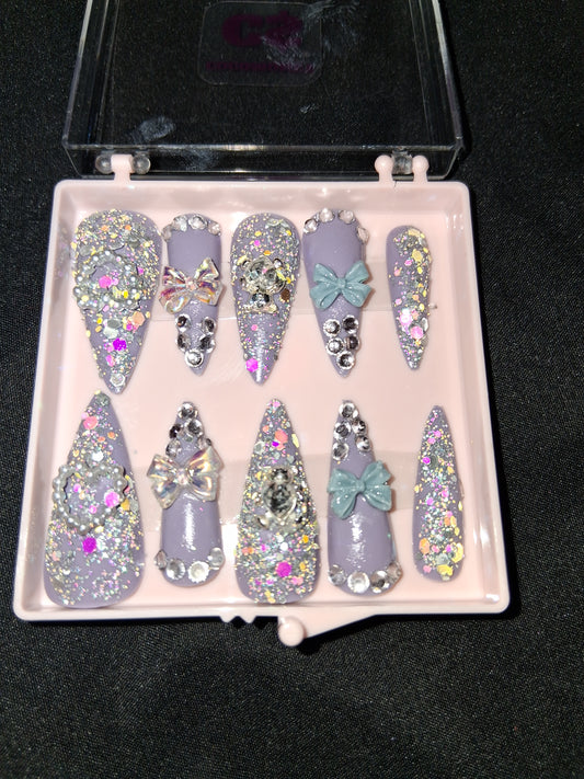 COCOMONEY NAILS CUSTOM ONE OF A KIND PIECES WITH NAIL BAG AND FREE GIFTS ACRYLIC