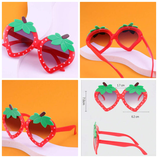 1pair Kids Strawberry Frame Fashion Glasses For Outdoor