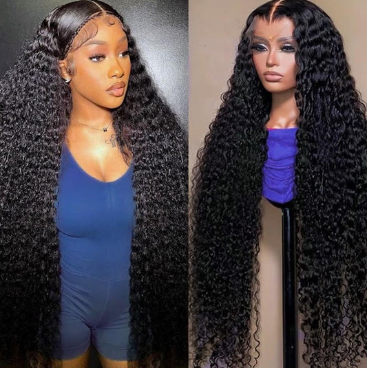 32 Inch 13x6 Deep Wave Lace Front Wigs Human Hair, HD Lace, Natural Color, 100% Virgin
200% Density Pre Plucked Glueless Wig for Women