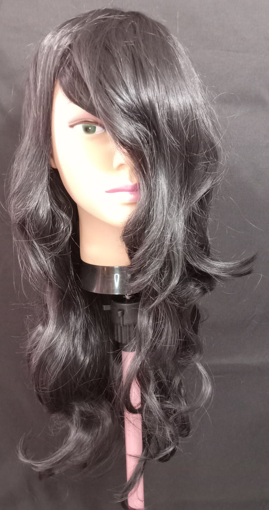 COCOMONEY WIG LONG BLACK WAVY SYNTHETIC