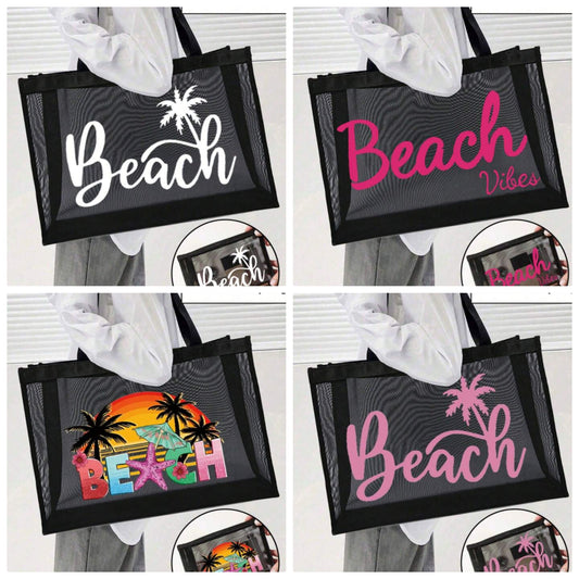 Beach Tote Bag, Tote Bag For Beach Accessories, Suitable For Wedding, Birthday, Holiday, Is A Great Gift For Women, Mom, Teachers, Friends, Bridesmaids,Student,Back To School,Large Bag, Travel Handbag For Holiday Vacation