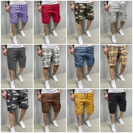 Loose Men's Flap Pocket Drawstring Waist Cargo Shorts COCOMONEY