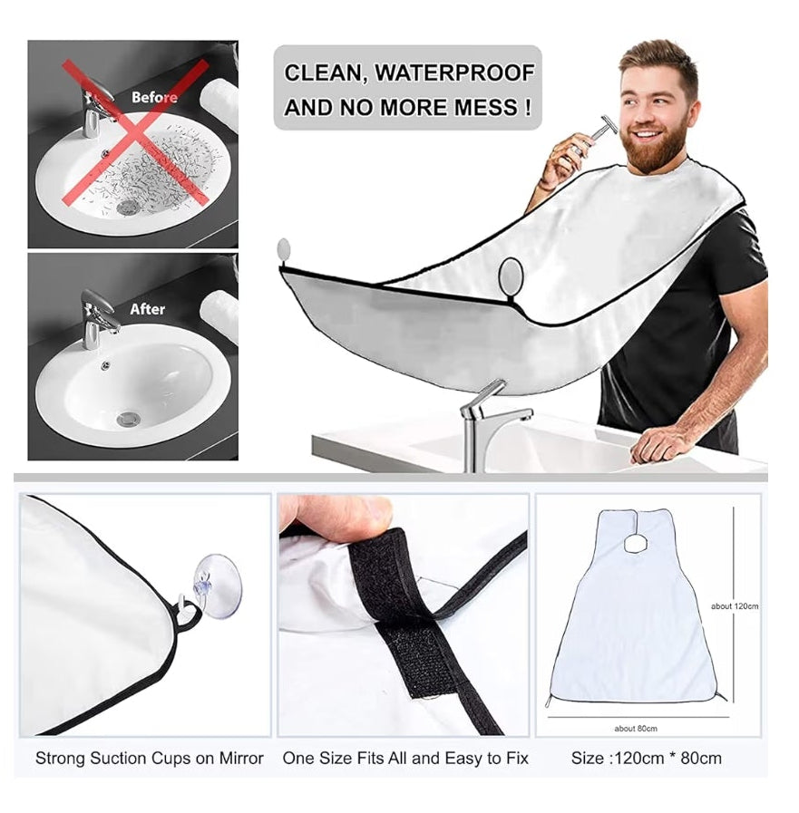 Shaving Kit for Men, Include Safety Razor, Sandalwood Cream, Aftershave, Pre Shave Oil, Shaving Brush and Bowl, Shaving Apron Bib -Unique Gifts for Him Stocking Stuffers