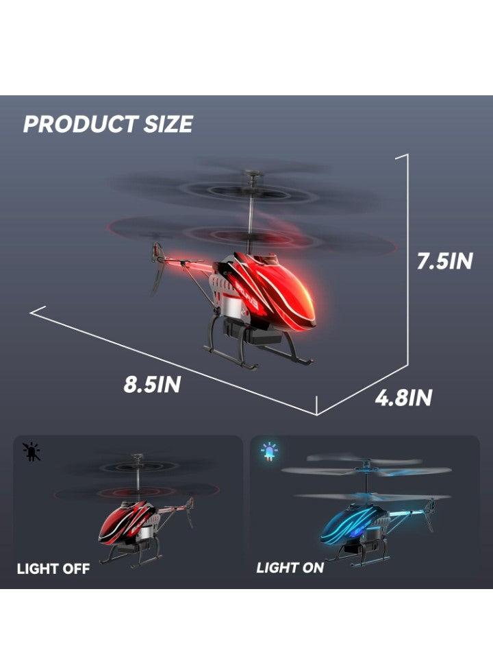 RC Helicopter, Remote Control Helicopter for Kids with 30Mins Flight(2 Batteries), 7+1 LED Light Modes, Altitude Hold, RC Toys for Boys Girls