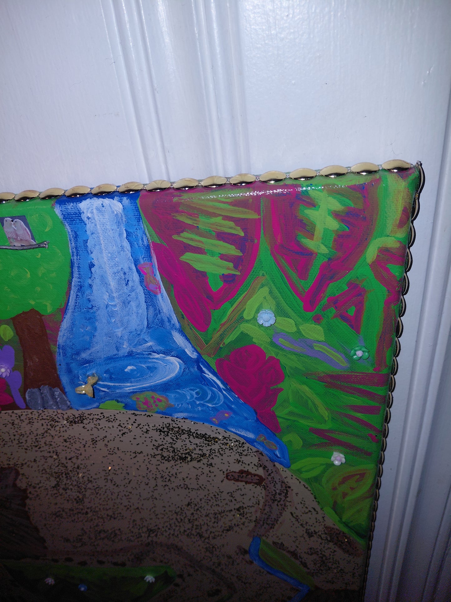COCOMONEY ART King Of The Jungle 1 of 1 custom acrylic painting on canvas 14×18 inches