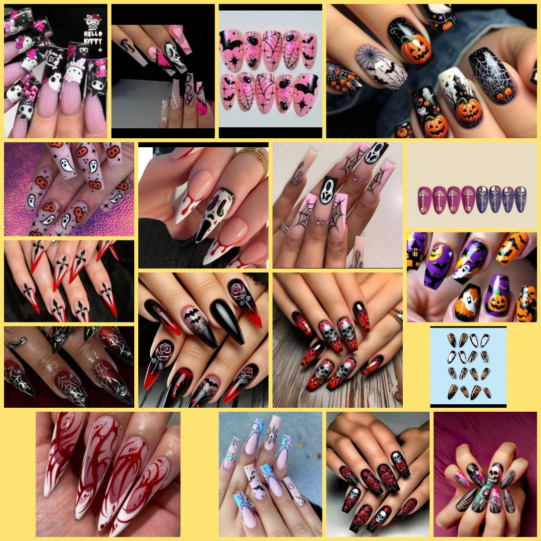 Halloween nails,24pc choose your nails by the number shown by the nails.You want. 1 pack