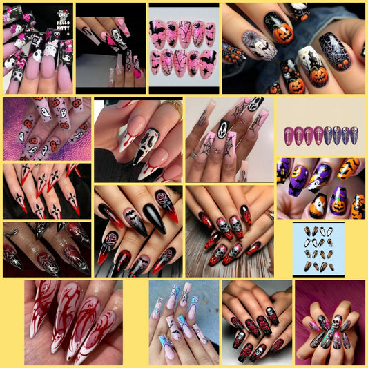 Halloween nails,24pc choose your nails by the number shown by the nails.You want. 1 pack