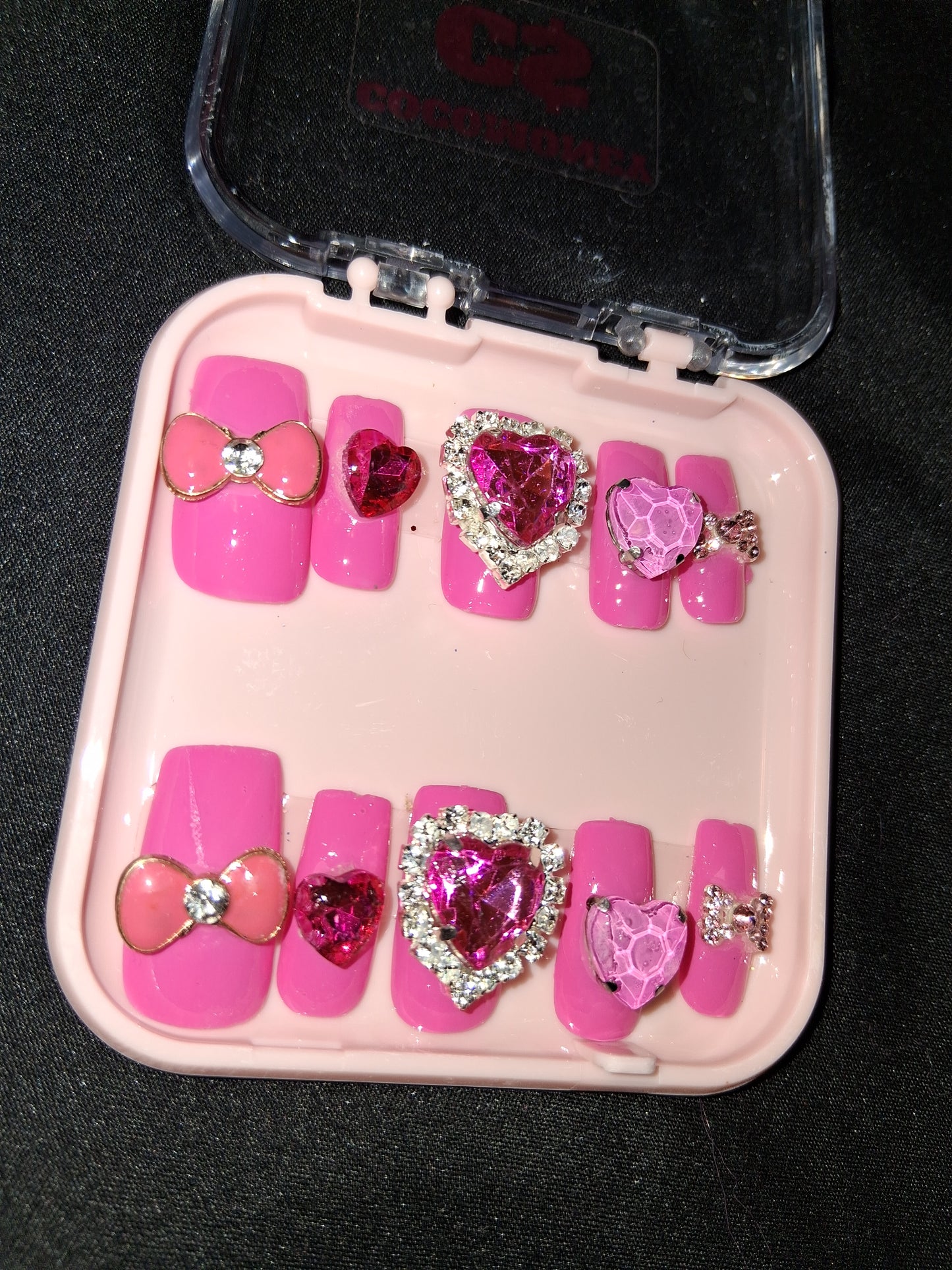 COCOMONEY NAILS CUSTOM ONE OF A KIND PIECES WITH NAIL BAG AND FREE GIFTS ACRYLIC