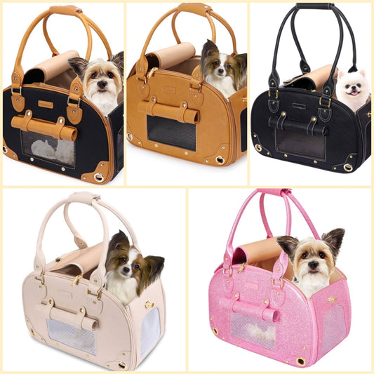 Dog or Cat Carrier Purse, Pet Carrier, Cat Carrier, Foldable Waterproof Premium Nylon Pet Travel Portable Bag Carrier for Cat and Small Dog Home/Outdoor