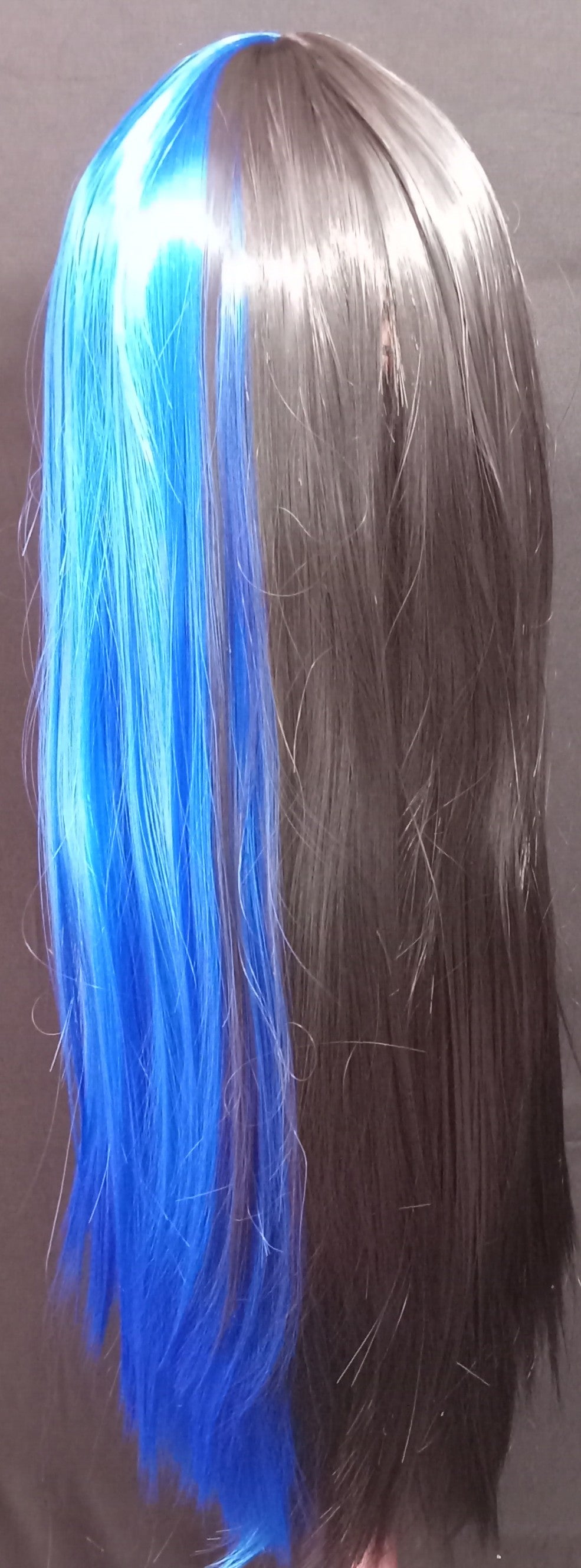 COCOMONEY WIG LONG BLUE AND BLACK WITH BANGS