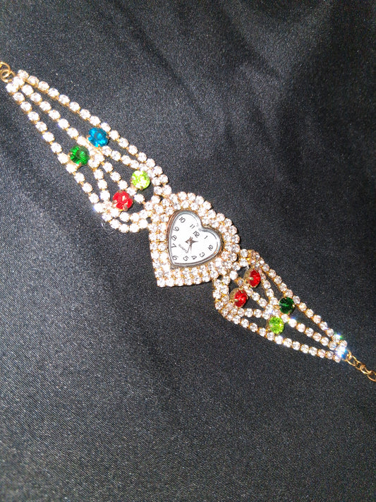 Luxury watch costume jewelry cocomoney heart shaped Quartz