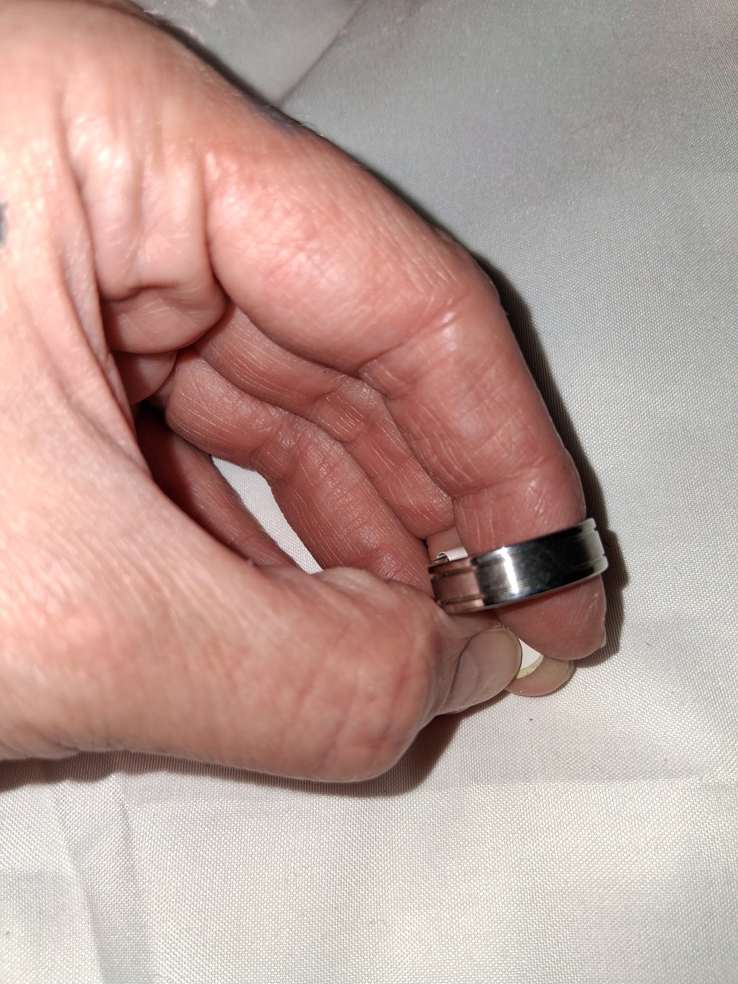 Mens stainless steel ring size 8