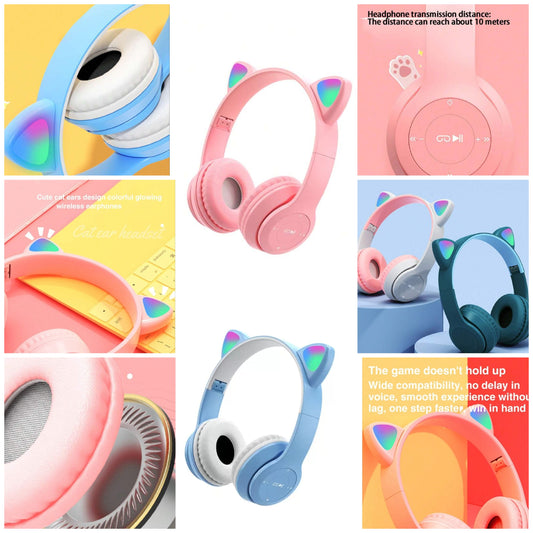 Half ear design, stereo, long endurance, low delay, anti sweat, foldable cartoon earrings, wireless headphones