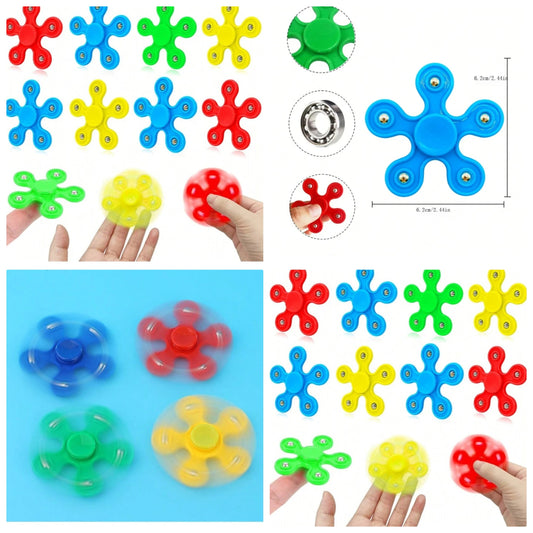 12pcs Set Multi Bead With Bearings Finger Spinner, Great For Birthday Party Favors, Wedding Guest Gifts, Carnival Goodie Bags, Pinata Fillers, Back To School holiday pp