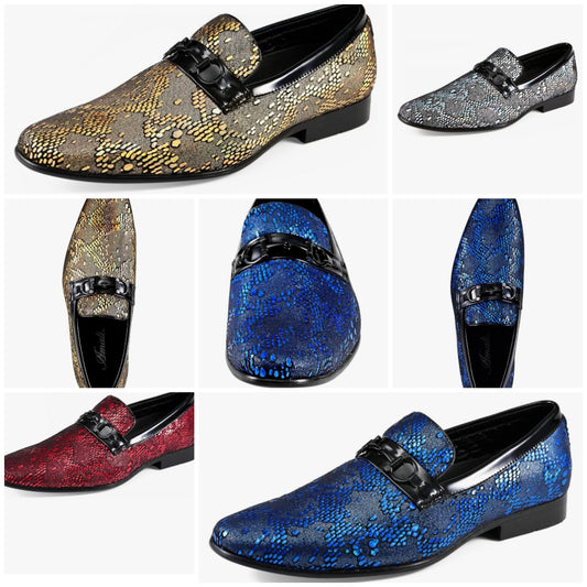 Men's Paisley Metallic Erin Driving Smoking Slip On Loafer Dress Shoe sexy